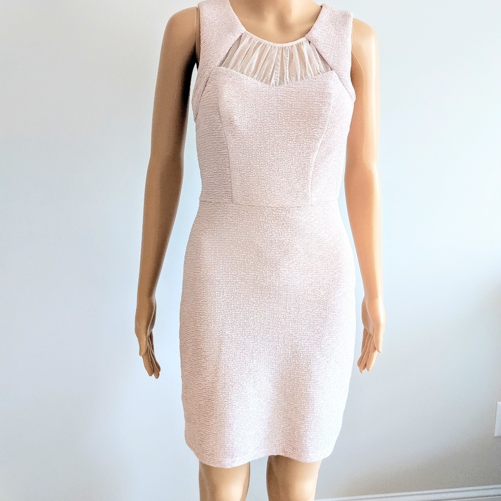 City Triangles elegant blush cocktail dress
